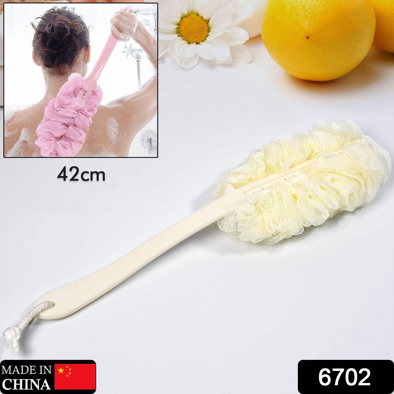 Nylon mesh back scrubber