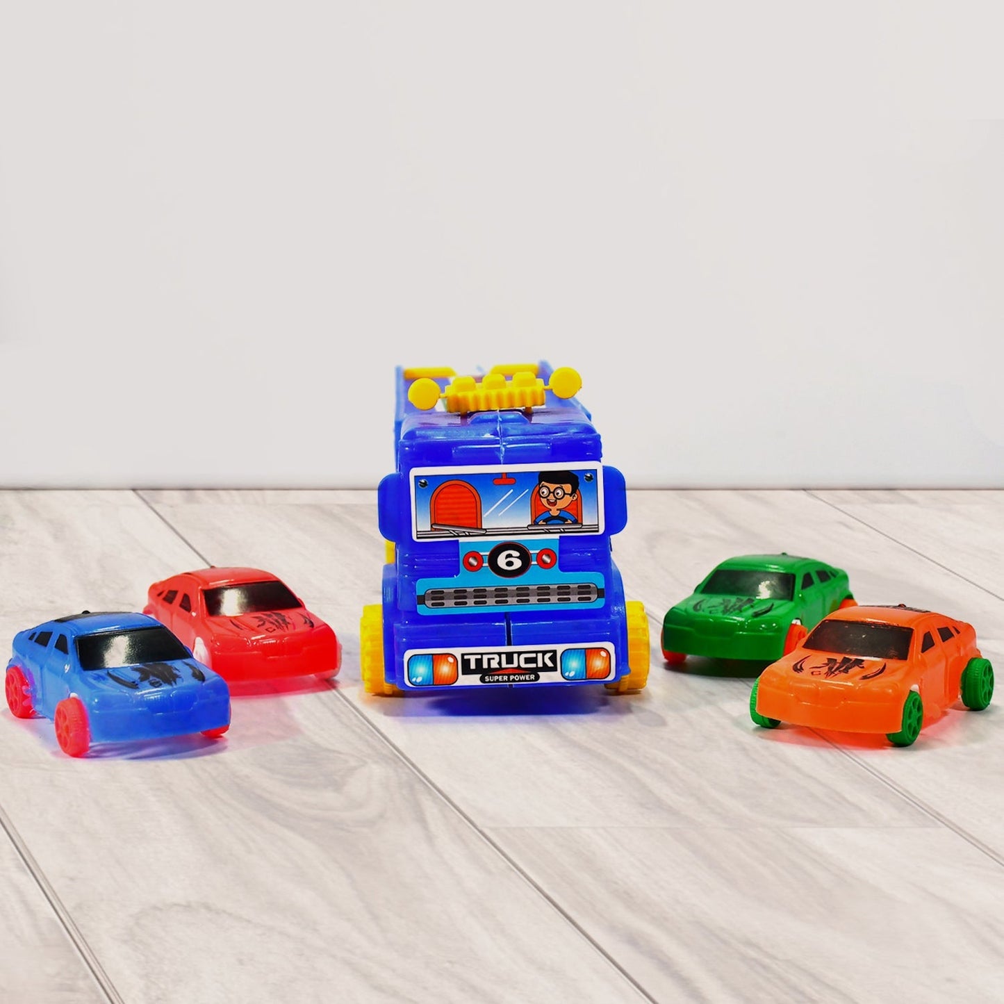 Toy truck with mini cars set