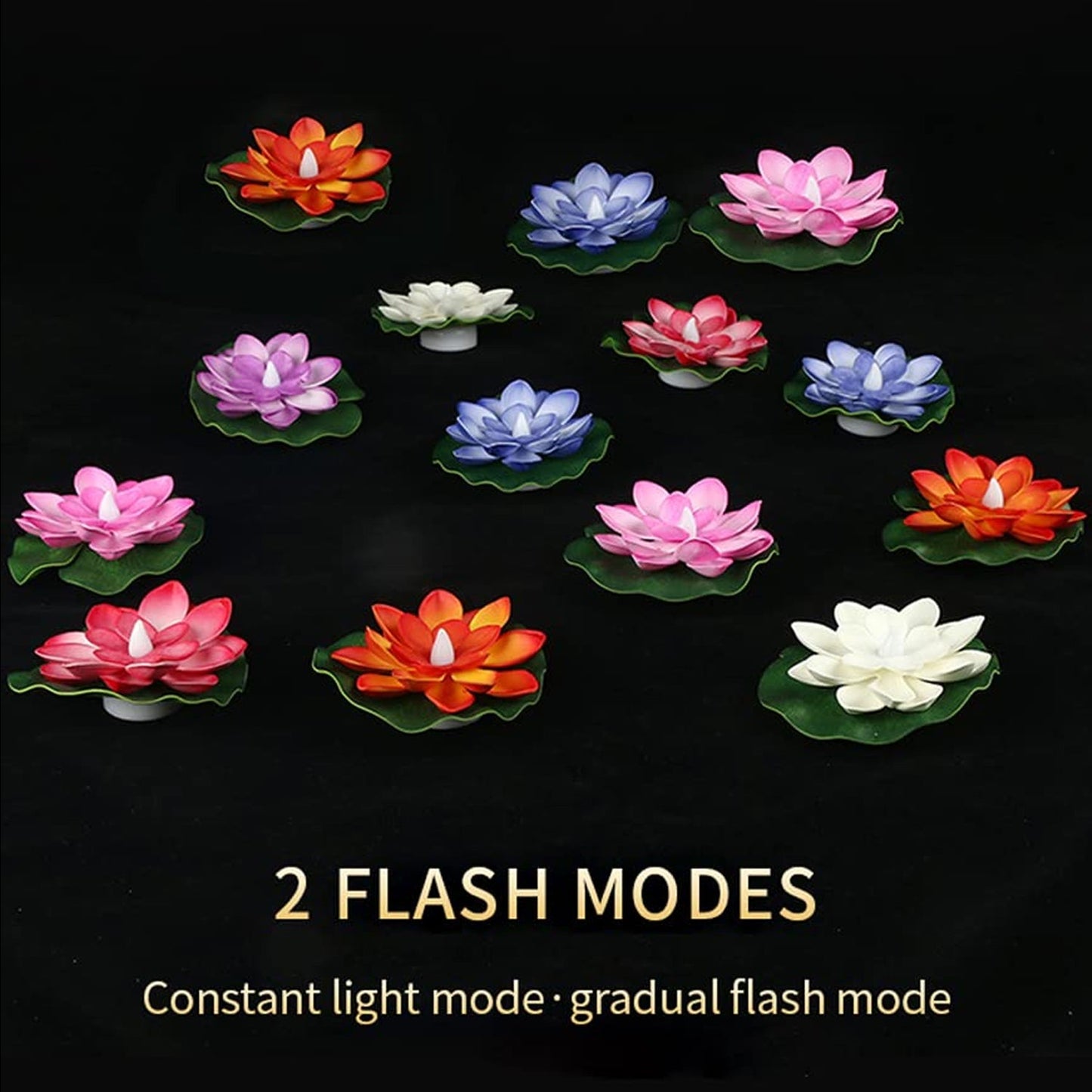 Smokeless LED tea lights with lotus flower design