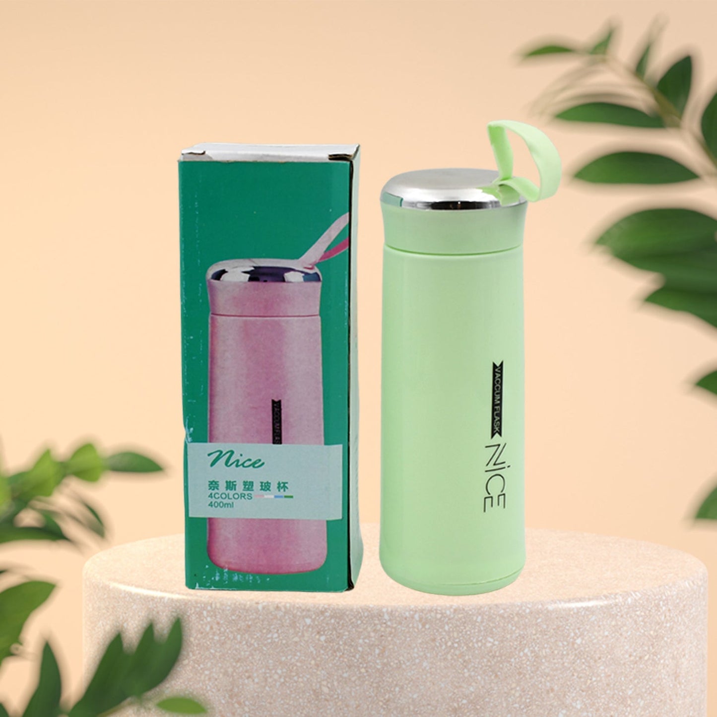 Leak-proof water bottle with daily intake feature