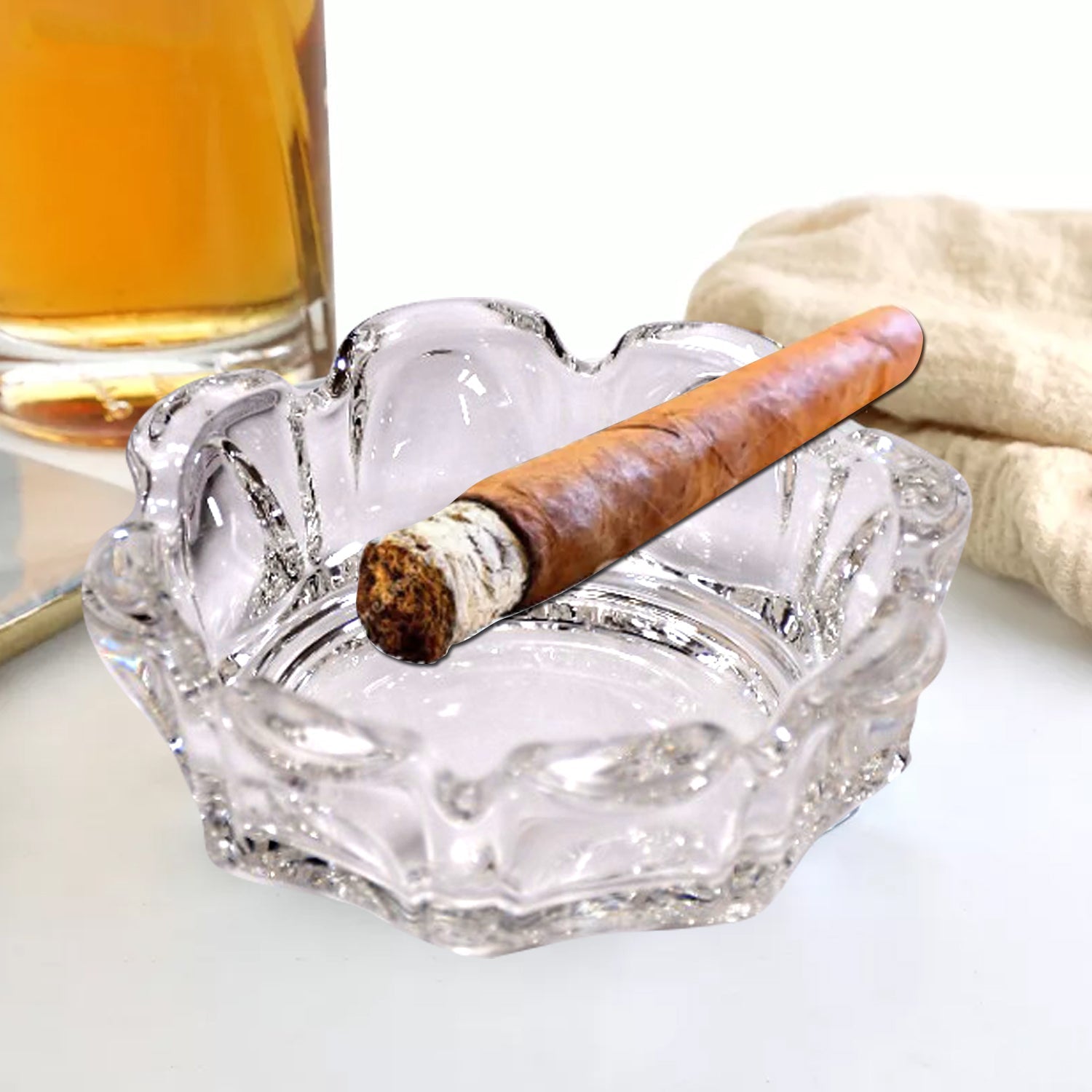 Sanford cigarette ashtray for indoor or outdoor use.