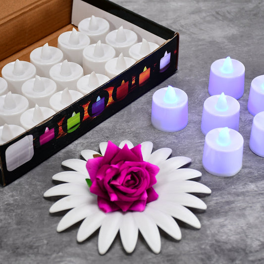 Blue LED flameless tealights