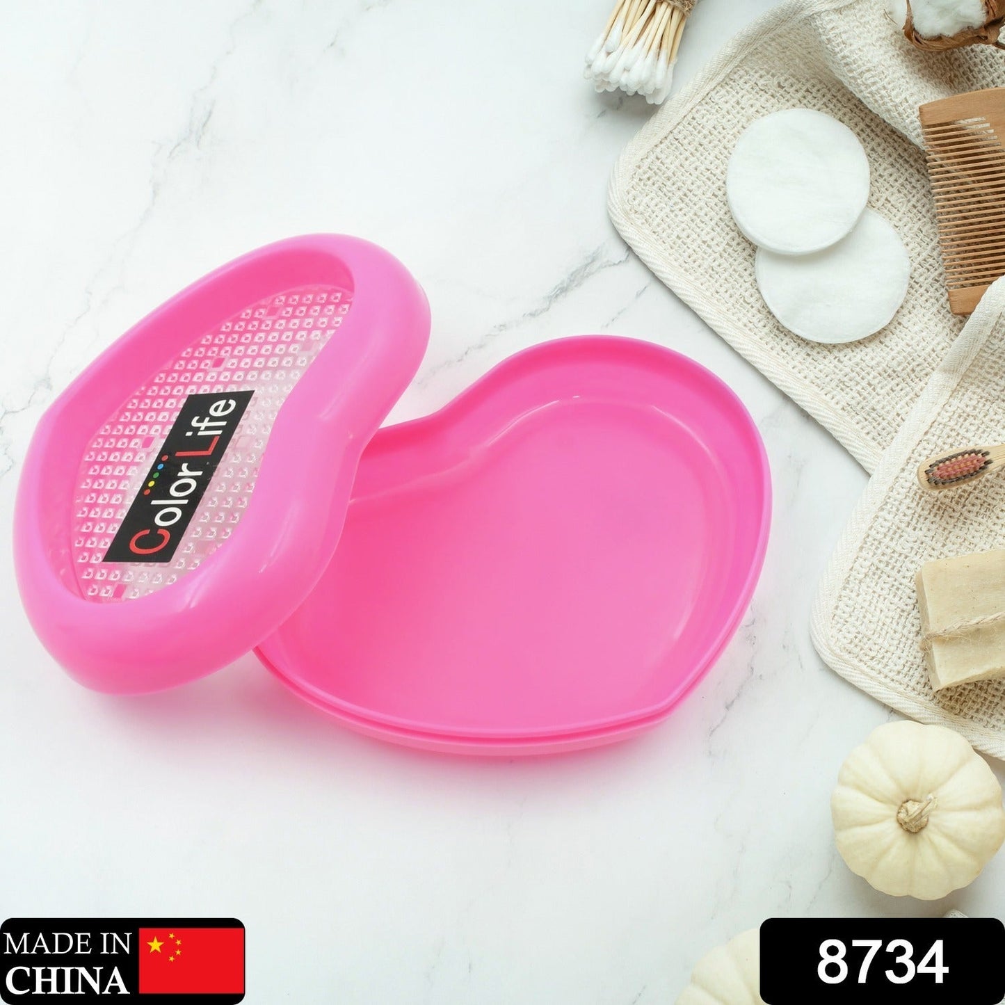 Bathroom Accessories Plastic Soap Case / Soap Dish / Soap Stand, Plastic Soap Case Soap Holder Soap Dish For Bathroom Kitchen Sink (Oval / Heart Shape Soap case / 1 pc )