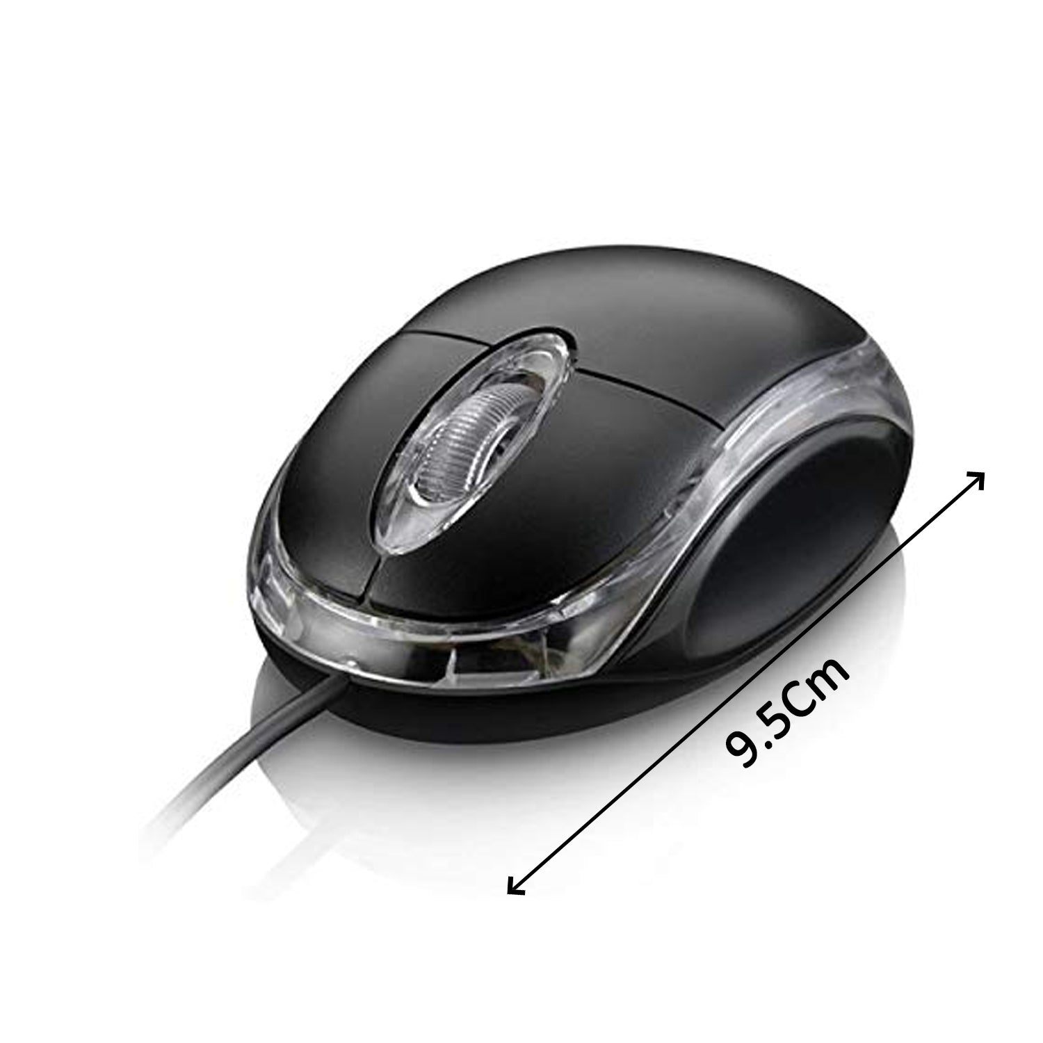 Ergonomic USB optical mouse for computer use, highlighting its design for comfortable handling